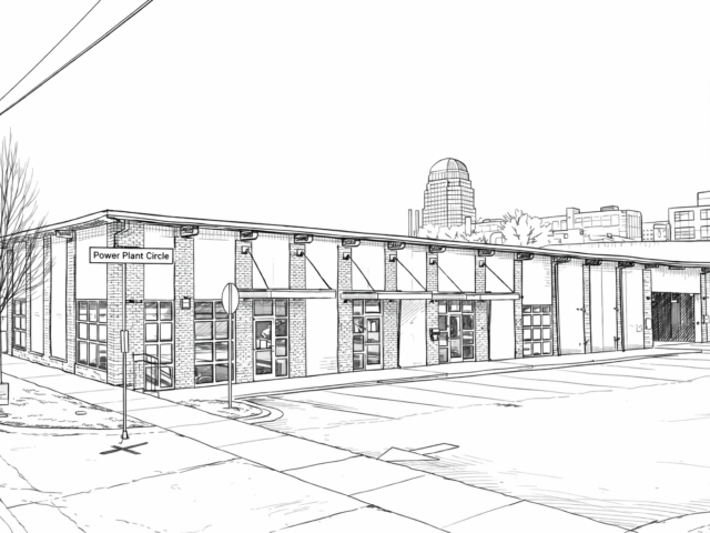 Triad Showroom Line Drawing